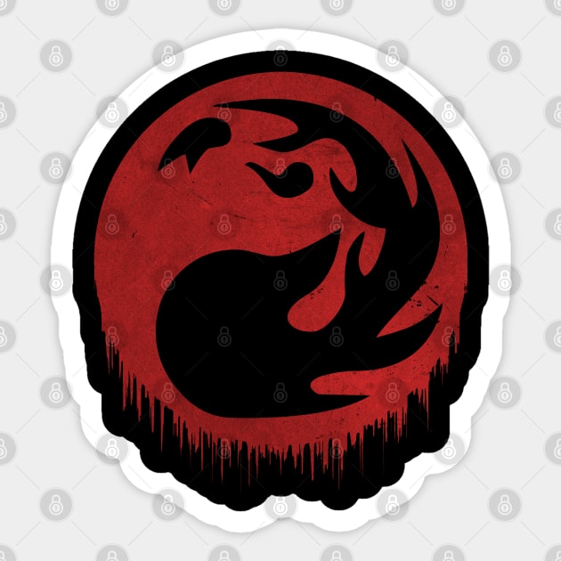 One Red Mana Sticker by Samual Aeron